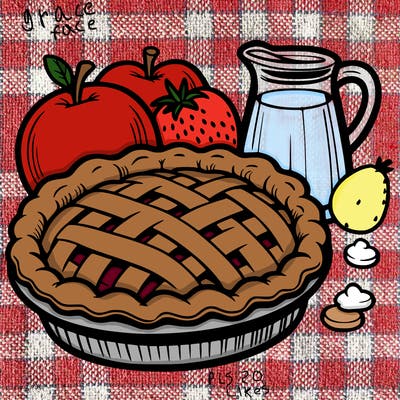 a pie of food
