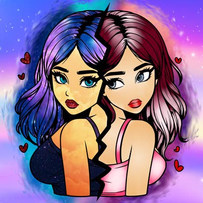 realistic girl split