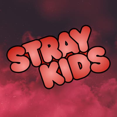 bubble letters saying stray kids