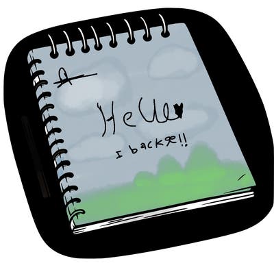a blank sketch pad