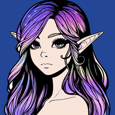 elf girl realistic dark fantasy