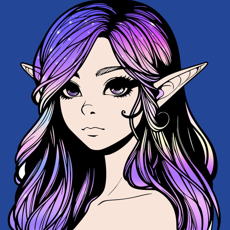 elf girl realistic dark fantasy