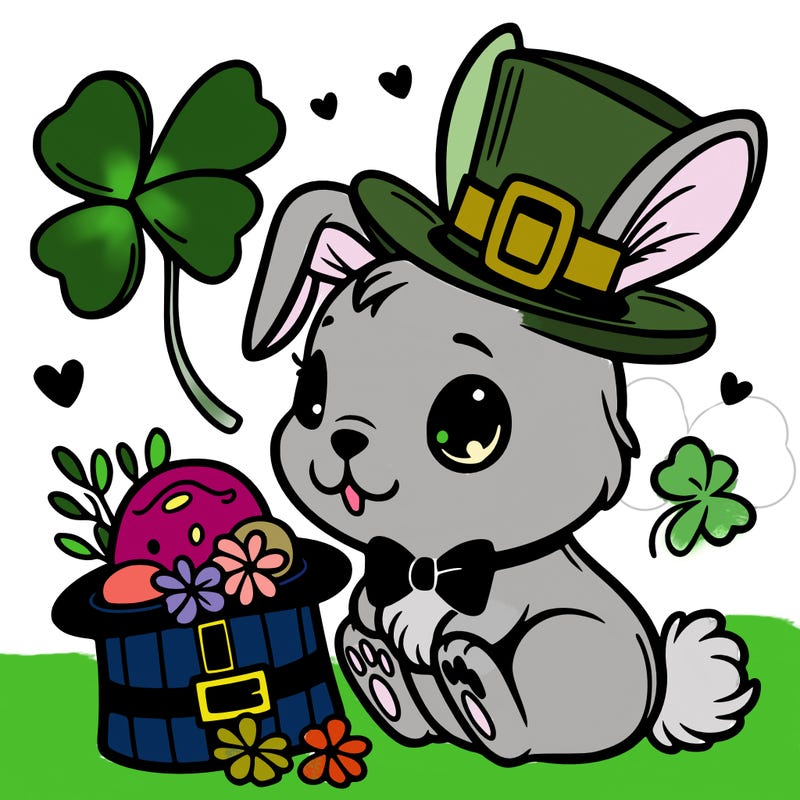 st. patrick's day, bunny.