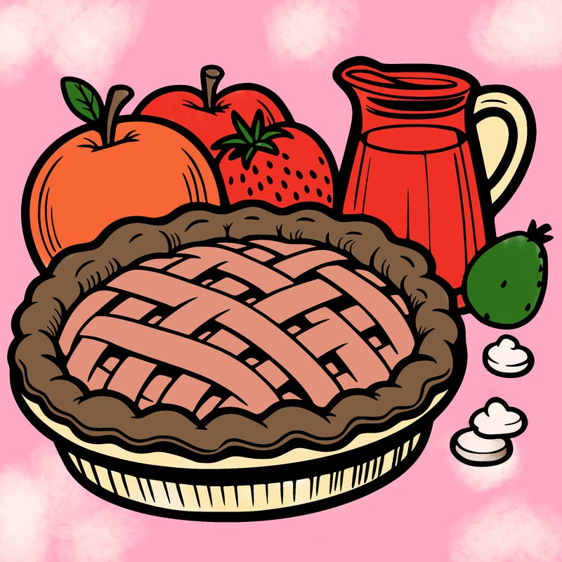 a pie of food
