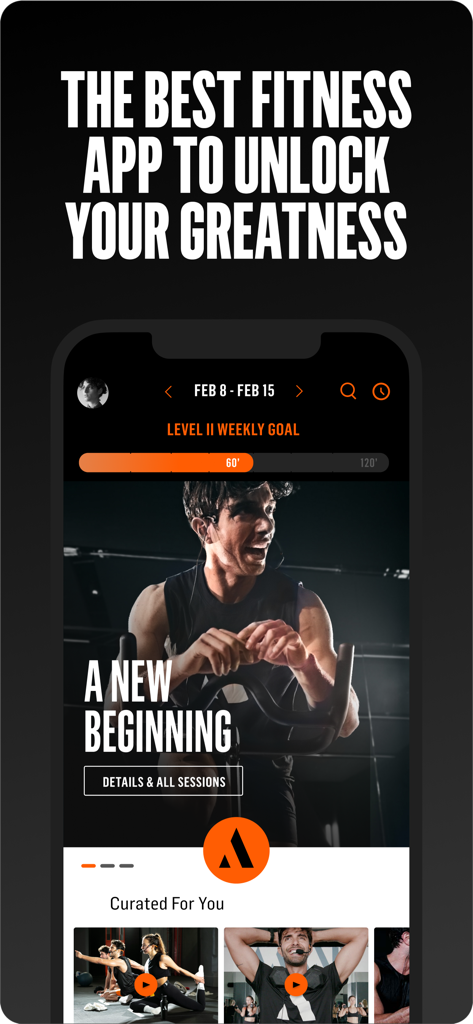 AARMY - AARMY fitness app display showing workout goals and athlete training sessions