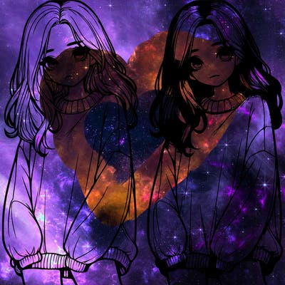 realistic girl with baggy sweater