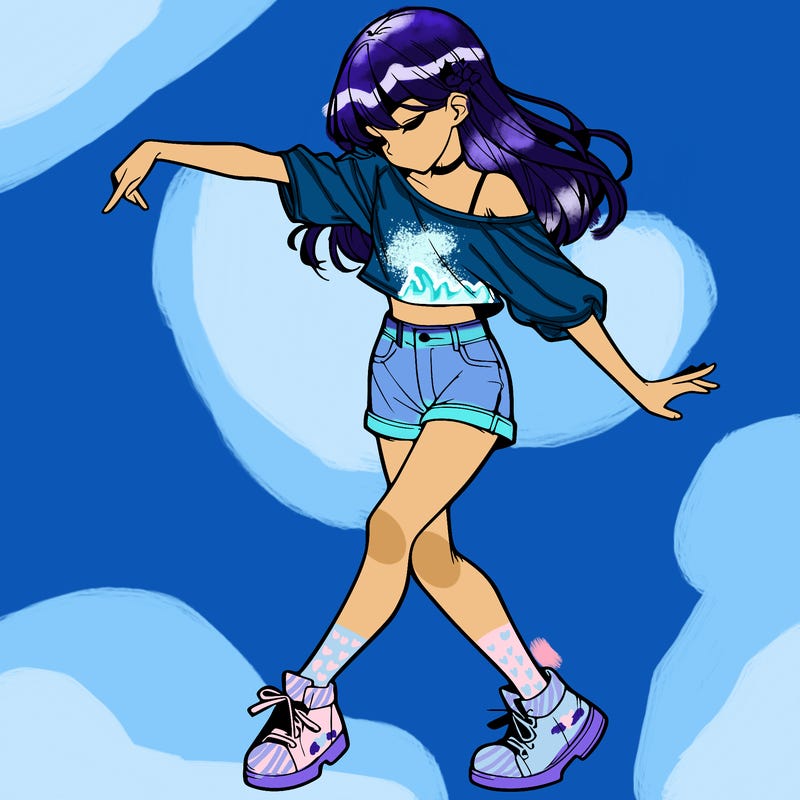 realistic girl danceing