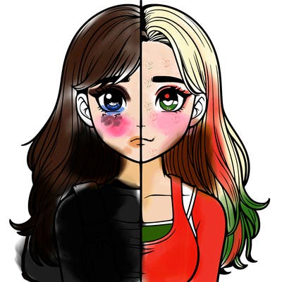 realistic girl split