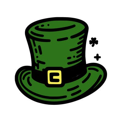 st patrick hat with thin lines