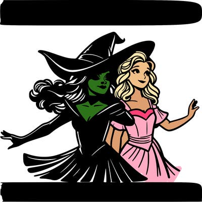 elifiba and glinda from wicked realistic