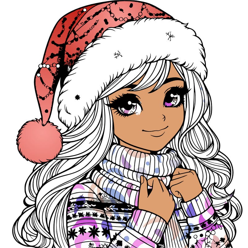 realistic christmas girl