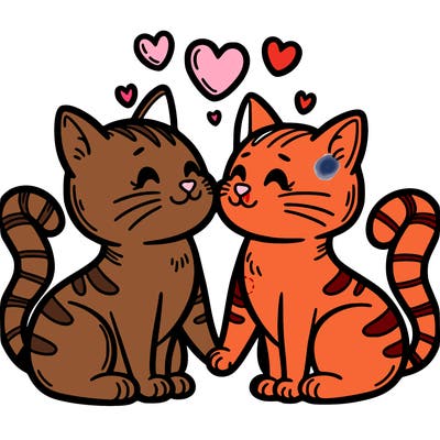 cats in love