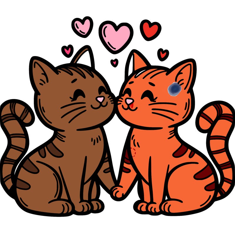 cats in love