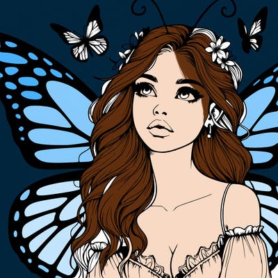butterfly fairy realistic girl