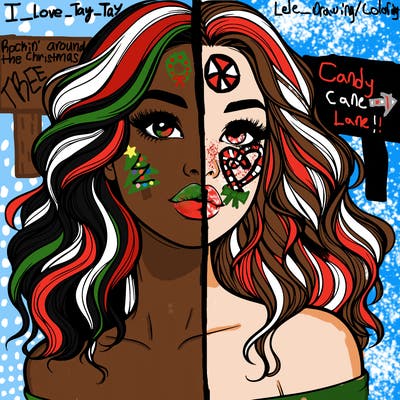 realistic girl with wavy hair and lips