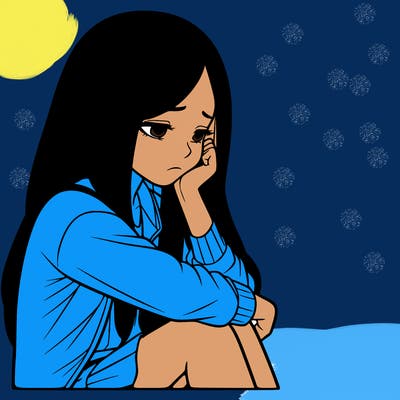 a realistic girl with depression