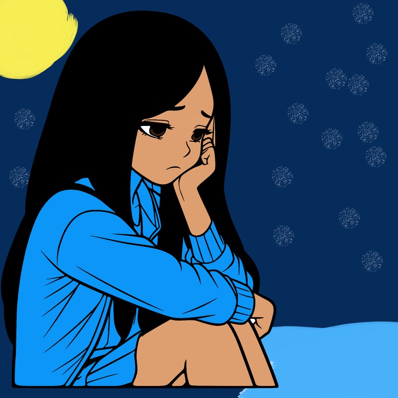 a realistic girl with depression