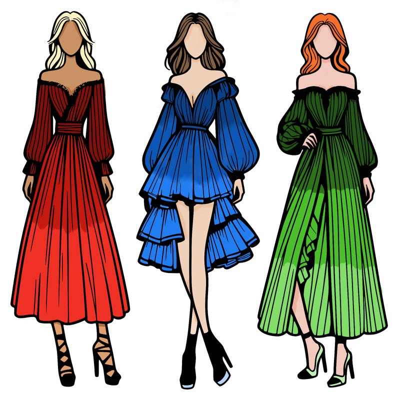 fashion models dresses