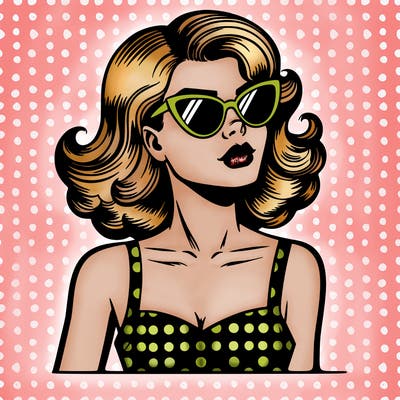 retro pop art girl