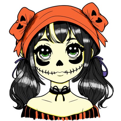 realistic girl halloween