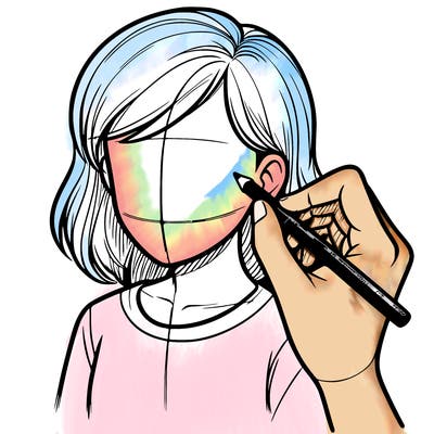 drawing a realistic person