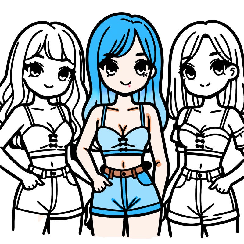 group of cute girls wearing crop tops