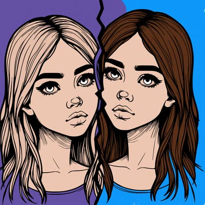 realistic girl split