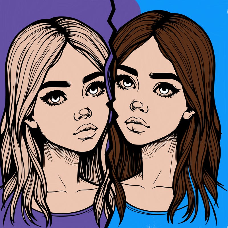 realistic girl split