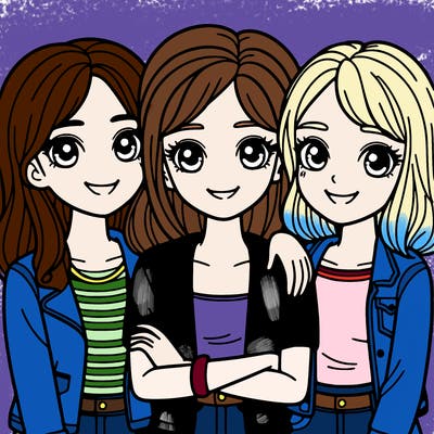 three girl best friends