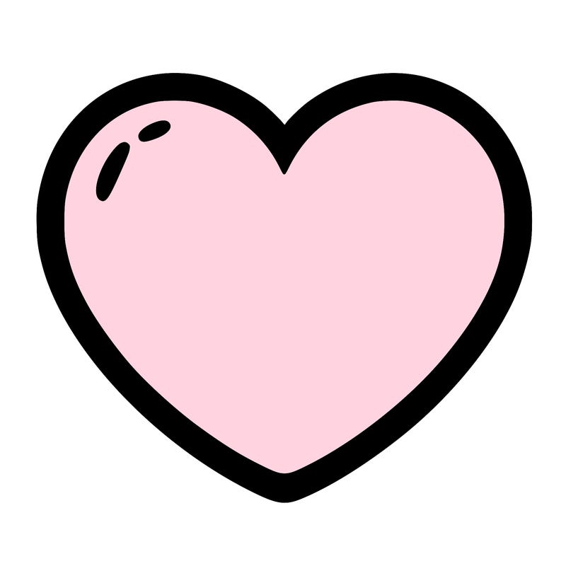 a blank heart