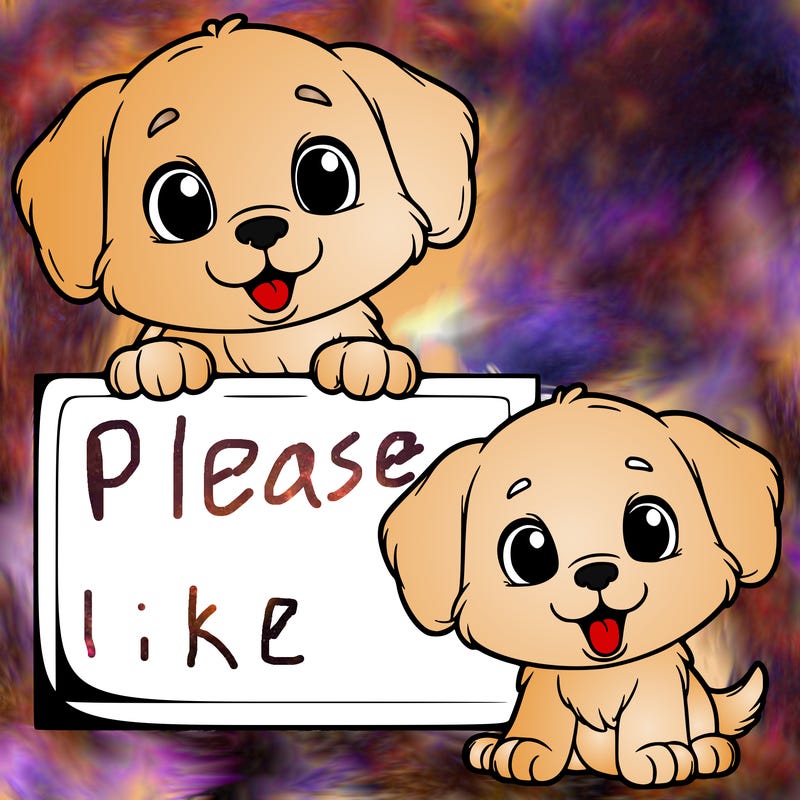 puppy holding up a blank sign