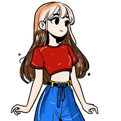 girl in a cute crop top