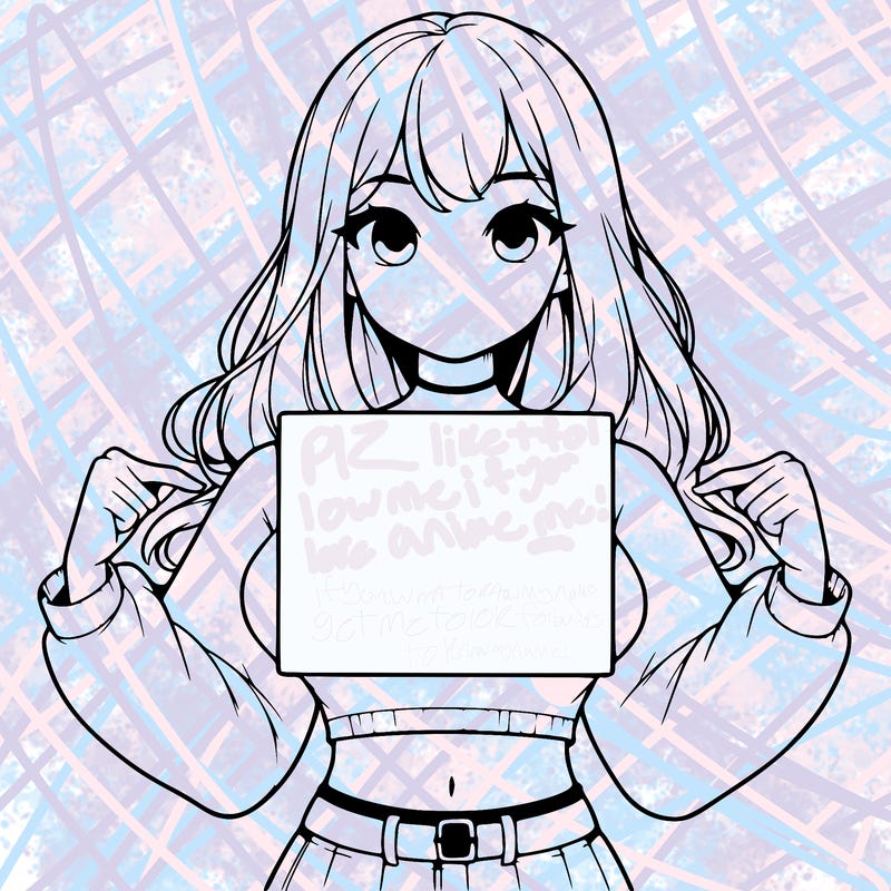 girl holding a blank sign in a long sleeve crop top