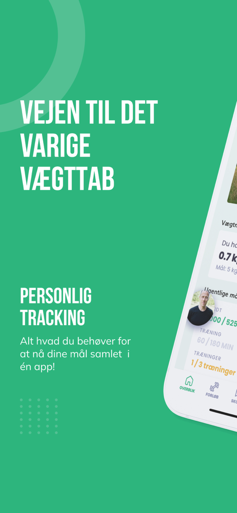 Sund med Duer - Interface de rastreamento pessoal de saúde e perda de peso no aplicativo Sund med Duer