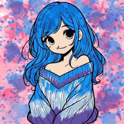 shy pretty girl wearing a sweater that is falling off one shoulder portrait