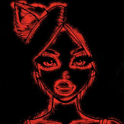 realistic girl with fox ears and realistic lips