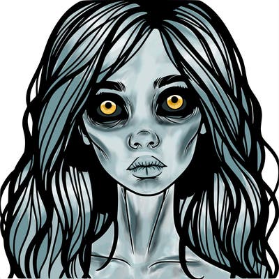 scary beautiful realistic girl