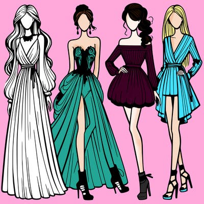 fashion models dresses