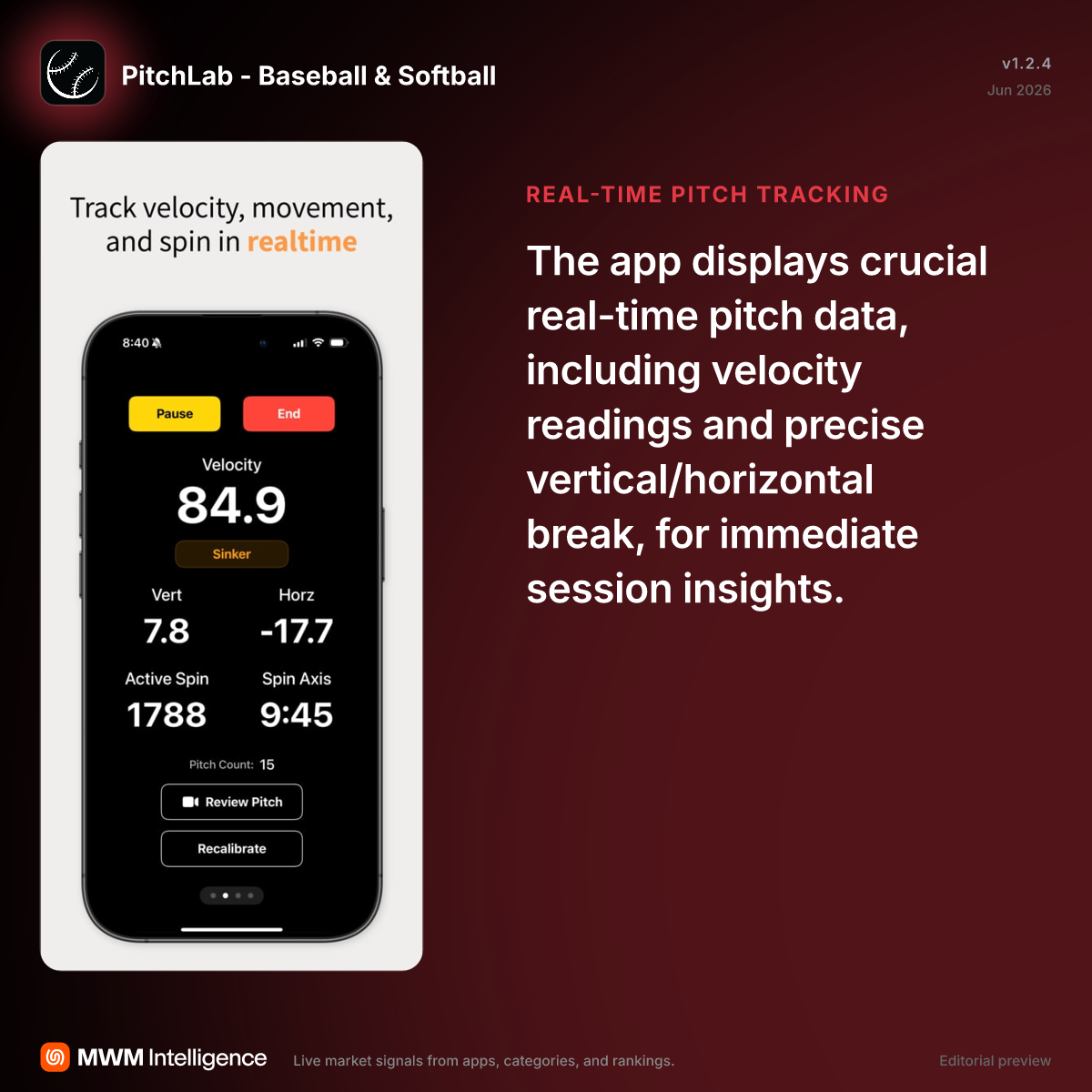 PitchLab - Baseball & Softball - Sports App | MWM
