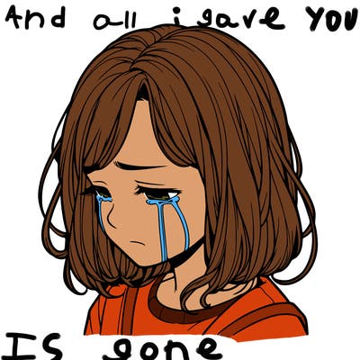 realistic girl crying