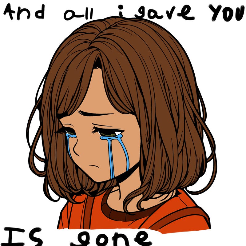 realistic girl crying