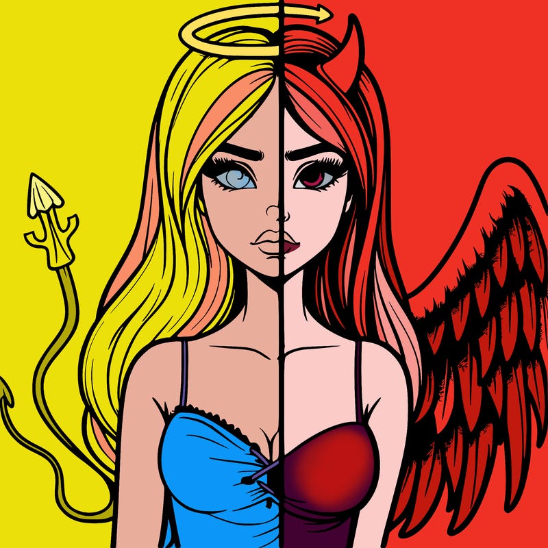 devil vs angel realistic girl