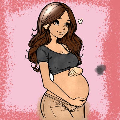 realistic pregnant girl