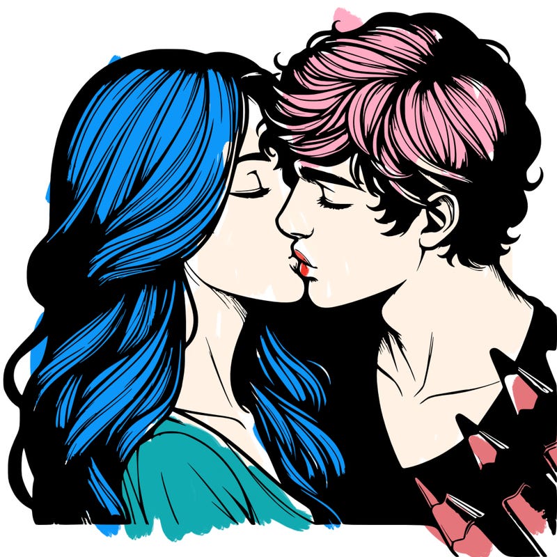 realistic kiss