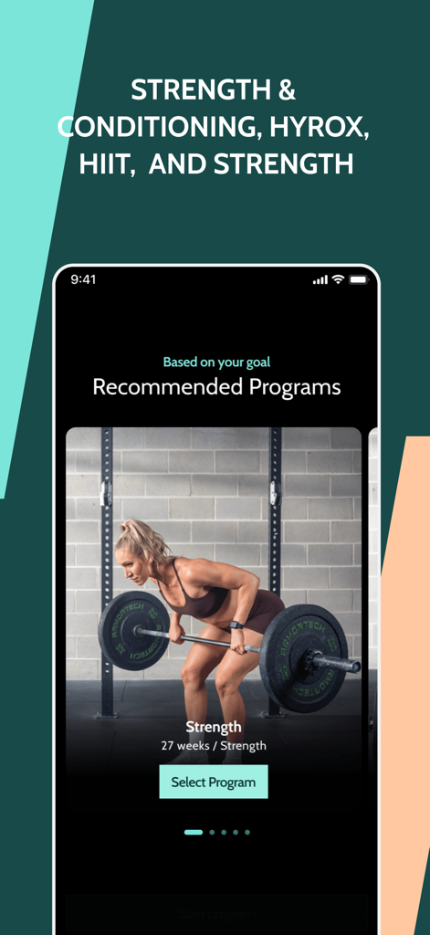 Train With Cass - Train With Cass app screen showing recommended strength training programs based on user goals
