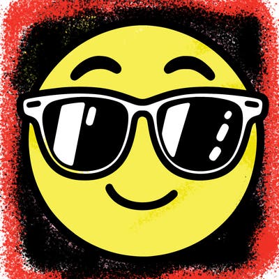 emoji with sunglasses