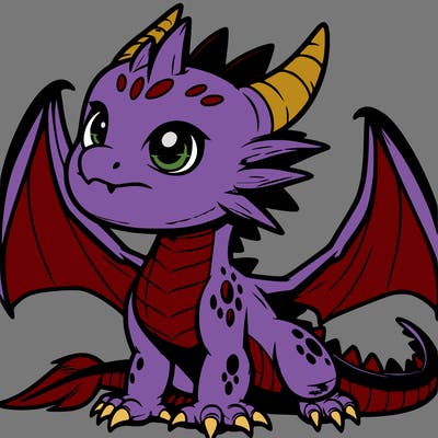 fierce baby night dragon