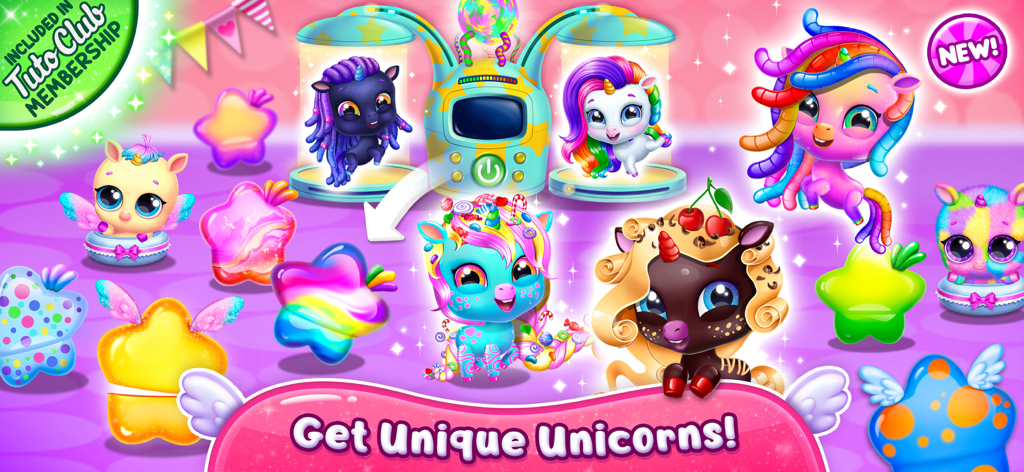 Kpopsies - My Unicorn Band - Colorful virtual unicorns and a merge machine in the Kpopsies game