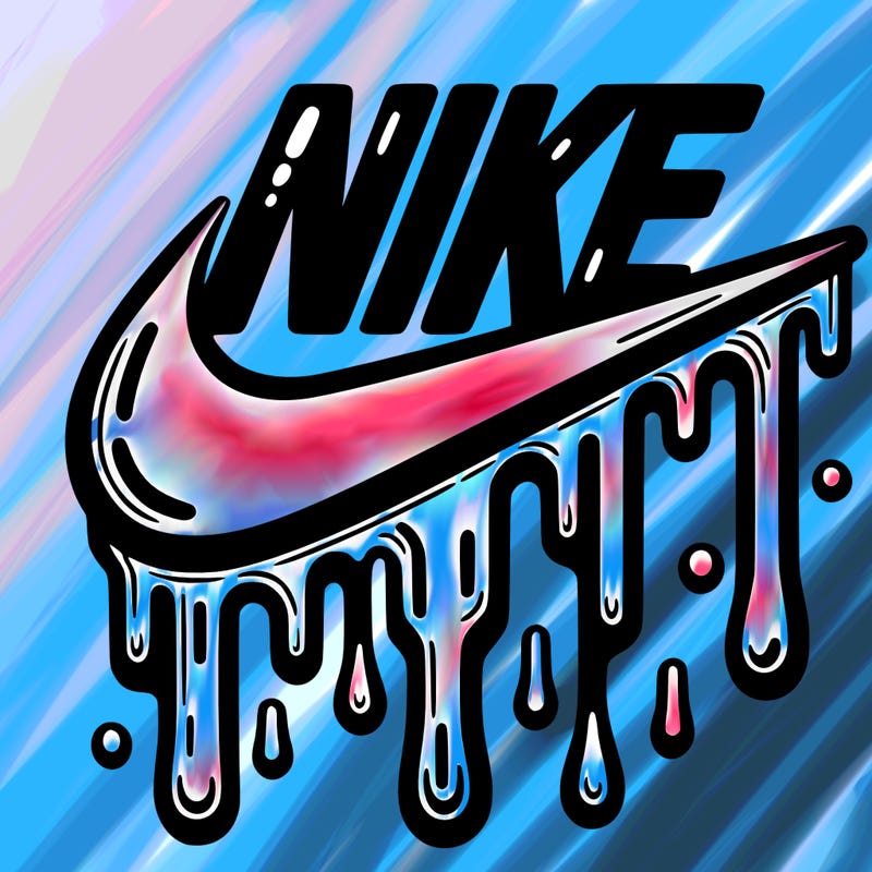 dripping nike logo