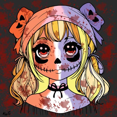 realistic girl halloween
